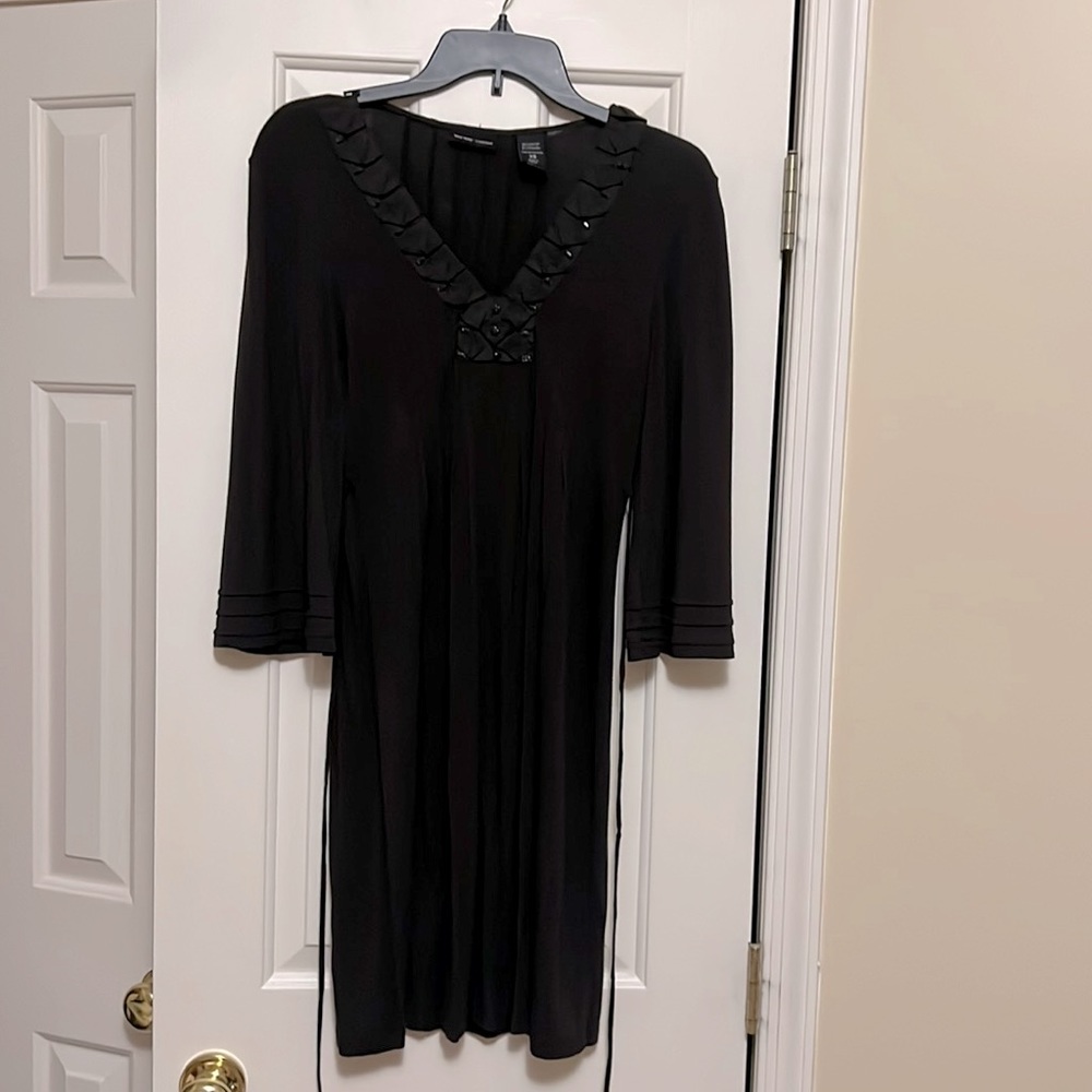 Chocolate brown dress with a tie back